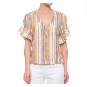 DREW Beverly Linen Striped Top